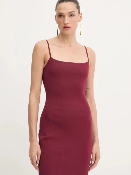 Michael Kors Sukienki Kobieta M Sukienka z elastycznego materiału z regulowanymi ramiączkami czerwony