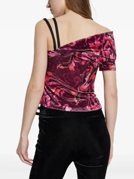 Top Versace Jeans Couture cu model floral roz