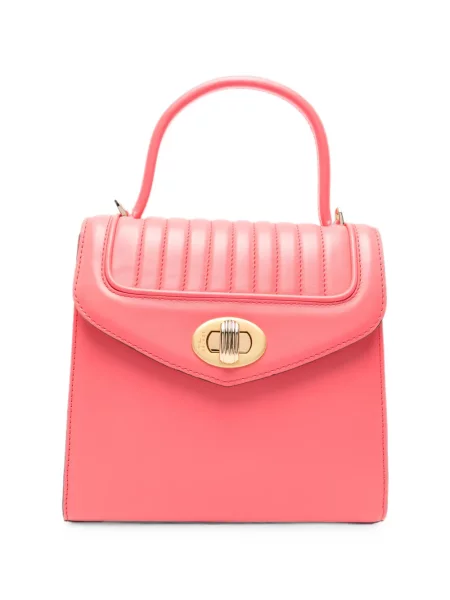 Matlasat geantă shopper Delage din piele roz