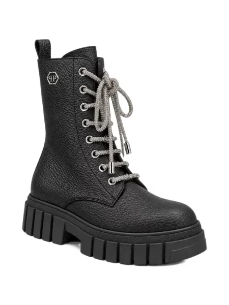 Botine Philipp Plein din piele negru