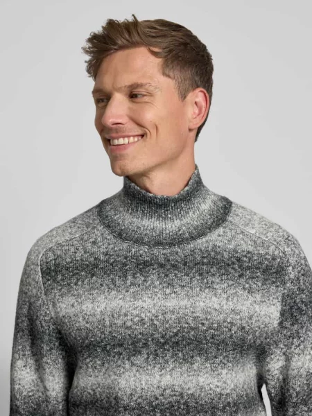Sweter z dzianiny ze stójką model ‘EDDARD’ Drykorn