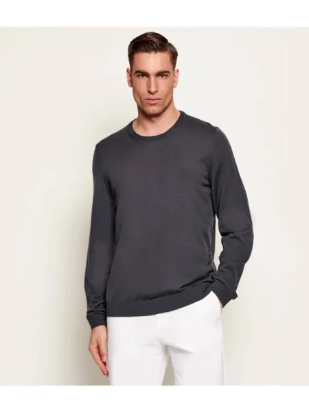 BOSS BLACK De lână pulover Leno-P negru