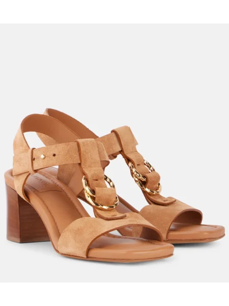 Sandali Ulla Johnson iz semiša bež