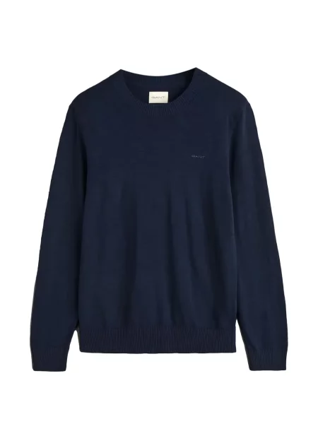 Pulover Gant cu decolteu rotund albastru