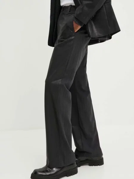 Diesel pantaloni din lana P-STANLEY drept negru