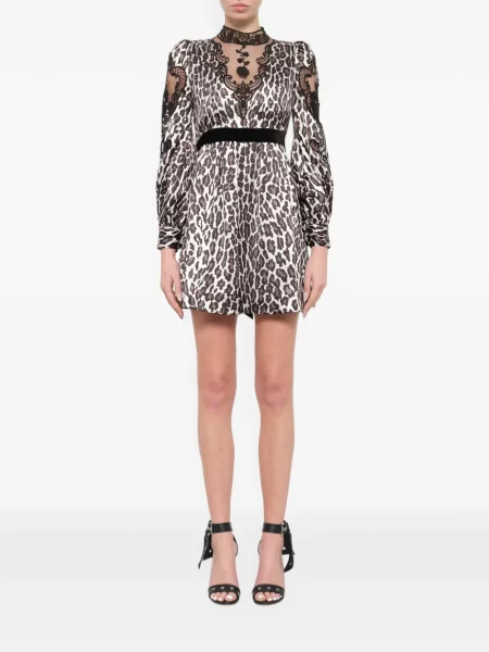 Rochie Marc Jacobs cu imagine cu model leopard din dantelă