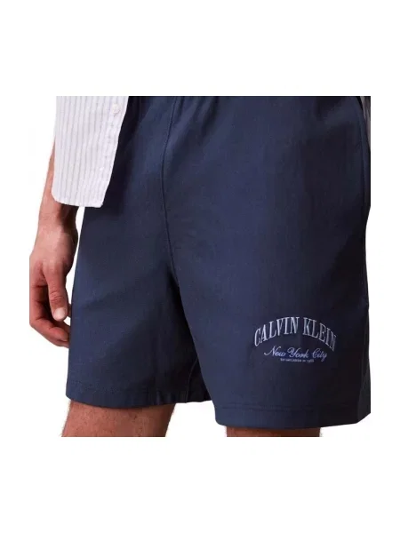 Pantaloni Calvin Klein Jeans albastru