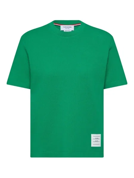 Tricou Thom Browne cu dungi verde