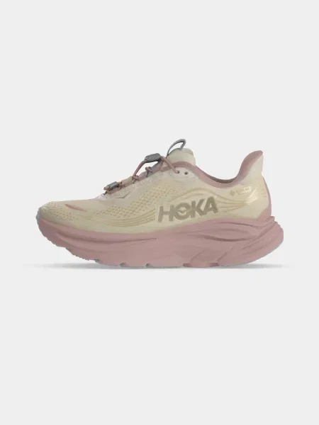HOKA Běžecká obuv Clifton 11 GTX GLM / čedičová šedá / pitaya béžová