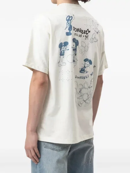 Tricou Domrebel cu imagine alb
