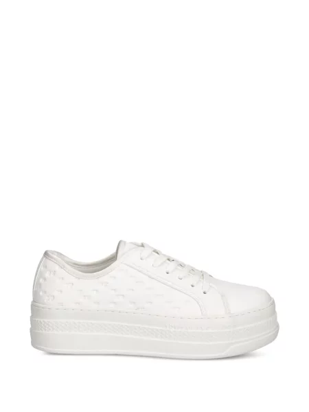 Sneakerși Armani Exchange cu autograf alb