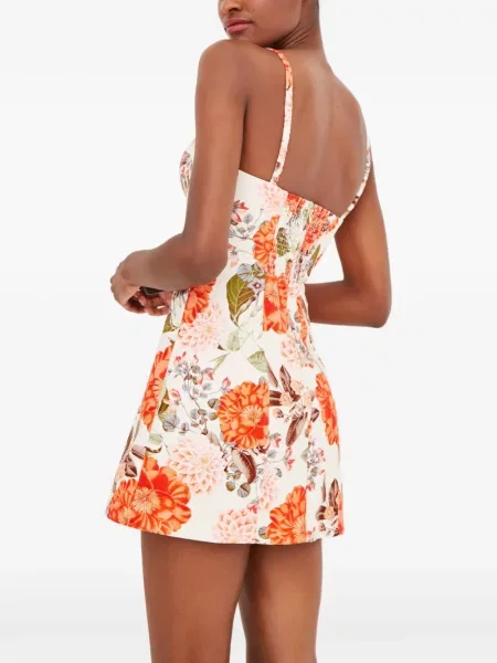 Rochie mini Cara Cara cu model floral de costum