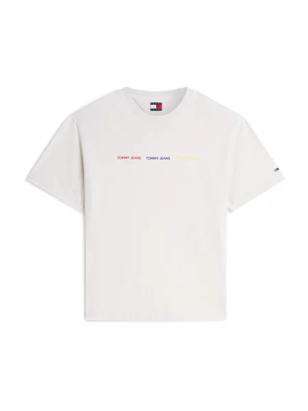Tommy Jeans Póló REPEAT kék / sárga piszkosfehér piros