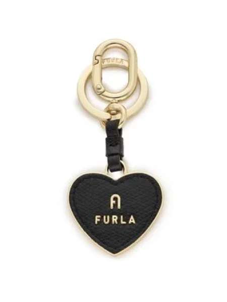 FURLA Obesek za ključe CAMELIA / črna zlata