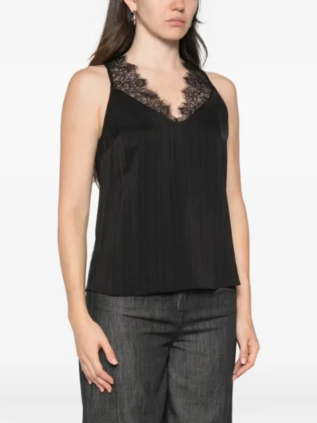 Bluză Twinset din dantelă negru