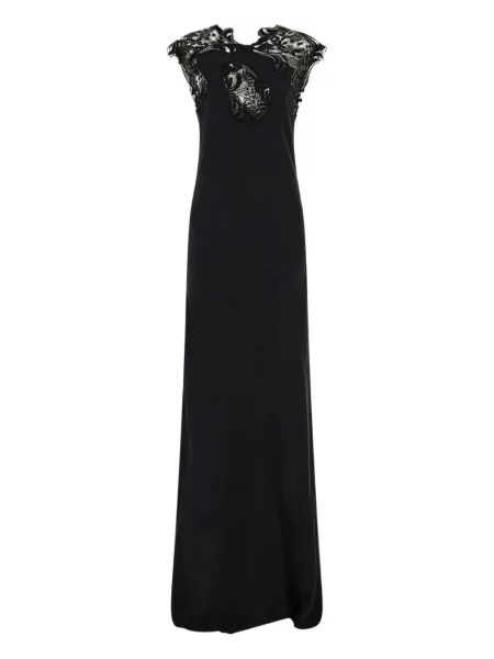 Rochie maxi Ferragamo de mătase negru