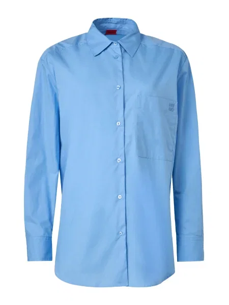 HUGO Bluza svetlo modra