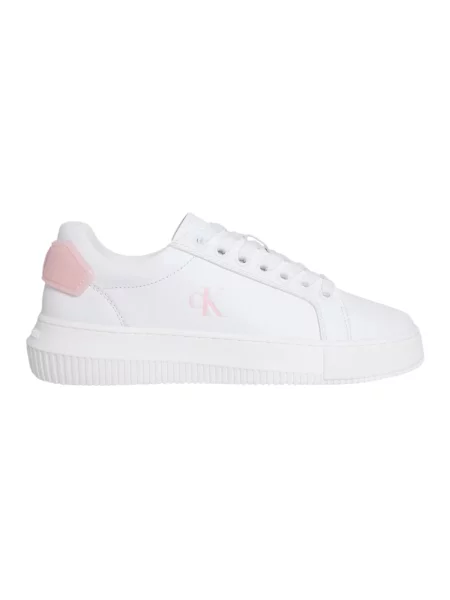 Sneakersy Calvin Klein Jeans skórzane białe
