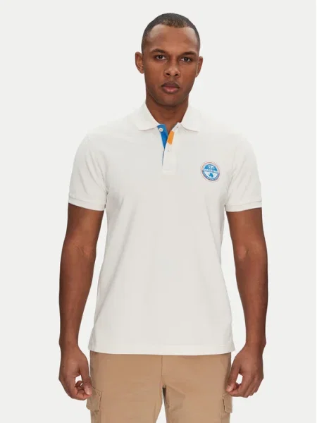 Napapijri Tricou polo E-Clanis alb
