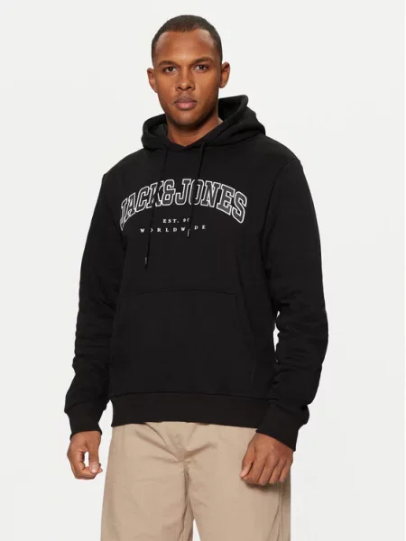 Bluza z kapturem Jack & Jones z kapturem czarna