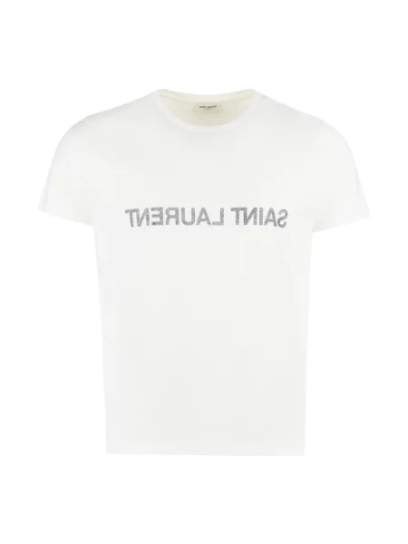 Koszulka Saint Laurent z logo biała