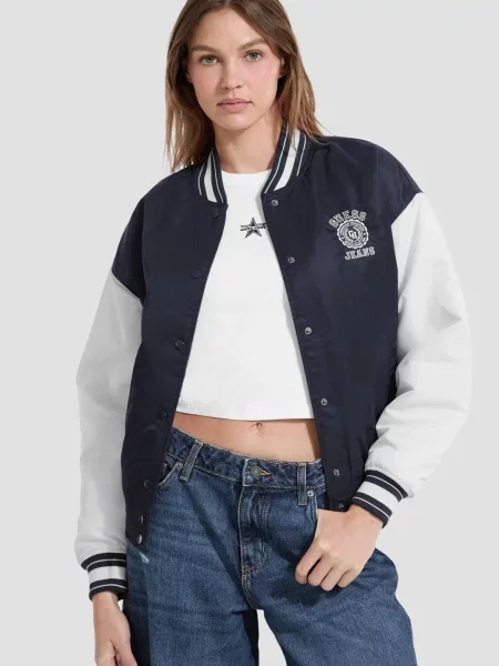 Бомбер Guess Jeans темно-синій синя