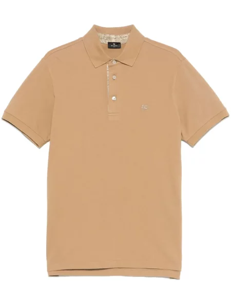 Polo Etro cu broderie maro