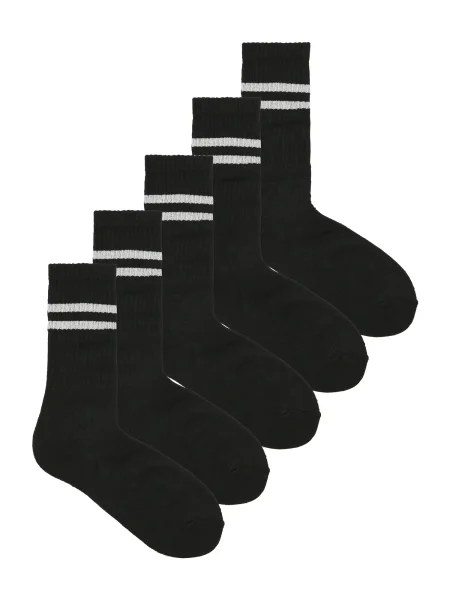 JACK & JONES Nogavice JACREGEN črna bela