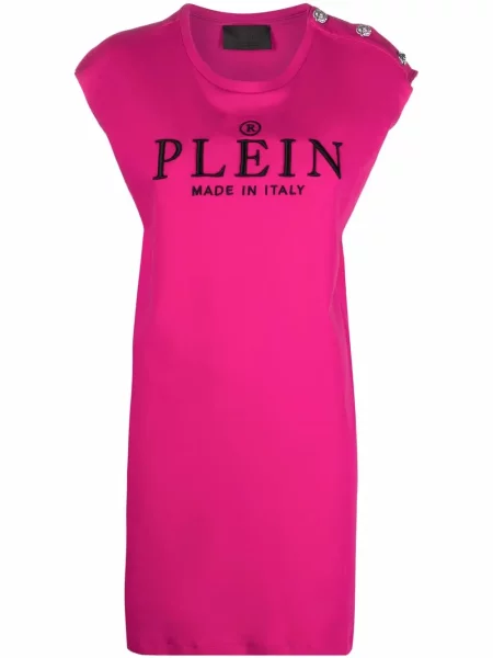 Rochie tip cămașă Philipp Plein cu broderie