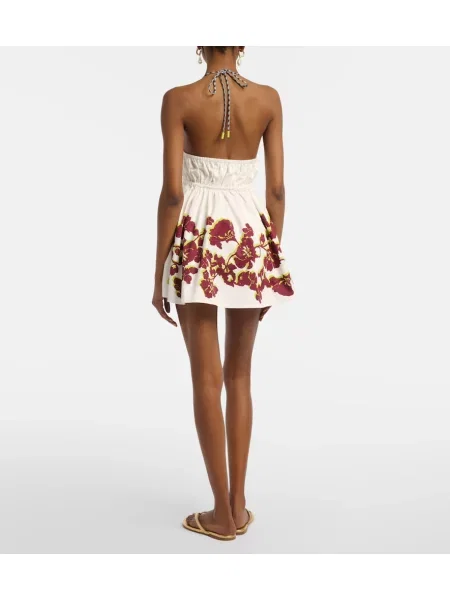 Rochie Alemais cu model floral alb
