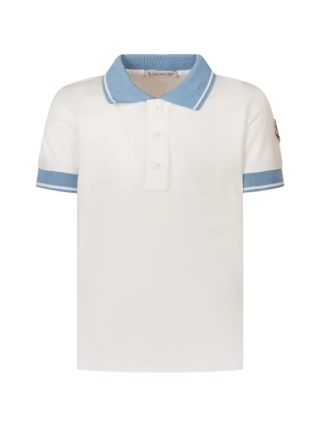 Koszulka polo dziecięca Moncler Enfant biała