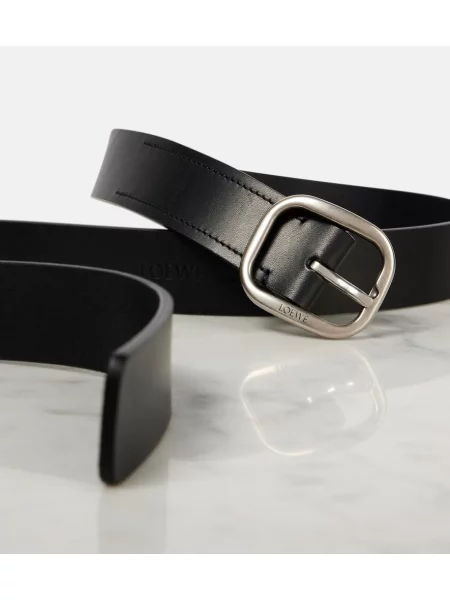 Cu centură curea Loewe din piele negru