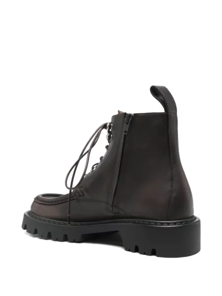 Botine Loewe cu șireturi din dantelă maro