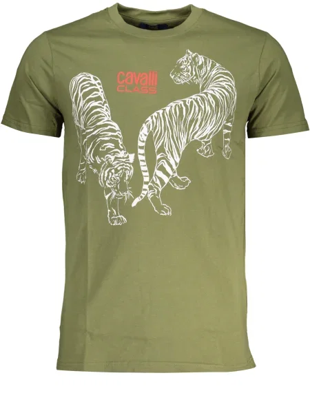 Tricou Cavalli Class scurt alb
