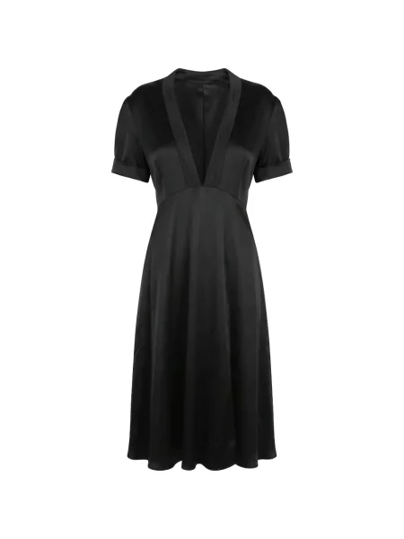 Rochie midi Valentino Garavani cu funde cu decolteu în V negru