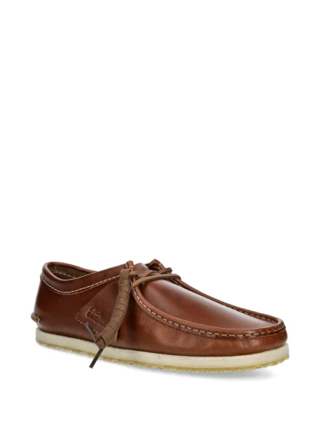 Кожени лоуфъри Clarks Originals с връзки кафяво
