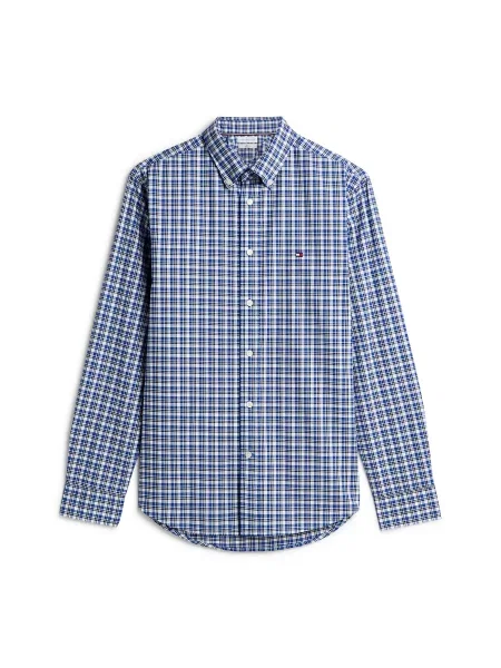 TOMMY HILFIGER Cămașă Flex albastru / roșu intens / negru alb