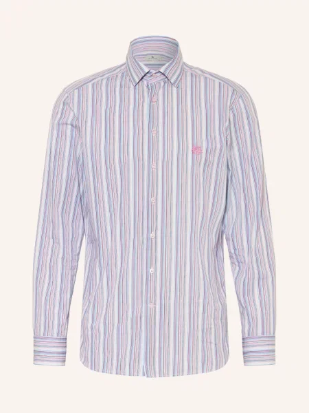 Etro Koszula Slim Fit pink różowa