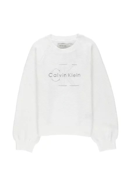 Sweter dziecięcy Calvin Klein biały