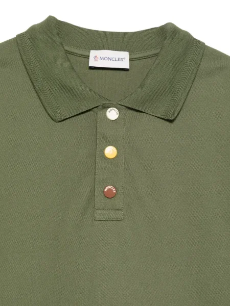 Koszulka polo dziecięca Moncler Enfant zielona