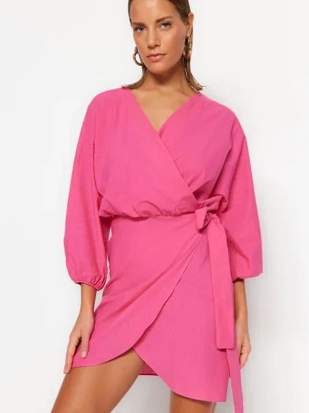 Sukienka mini Trendyol różowa