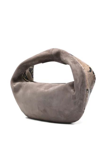 Geantă shopper Khaite cu model piele de șarpe