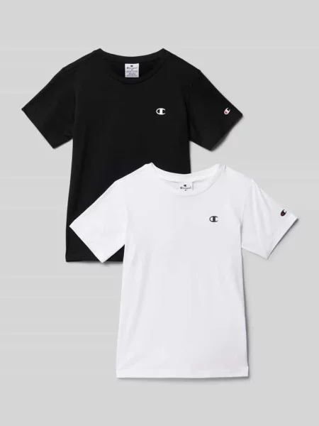 T-shirt z nadrukiem z logo w zestawie 2 szt. Champion