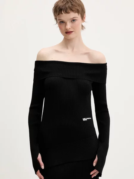 Karl Lagerfeld Jeans pulover light negru