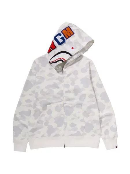 Hanorac cu glugă A Bathing Ape® cu model camuflaj alb
