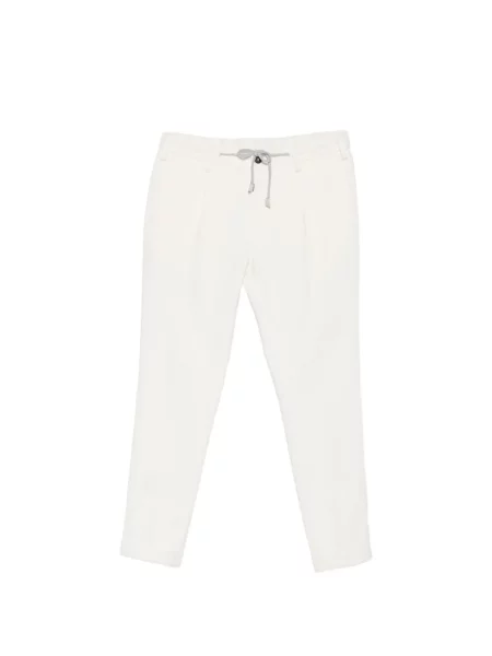 Pantaloni Eleventy cu cordon alb