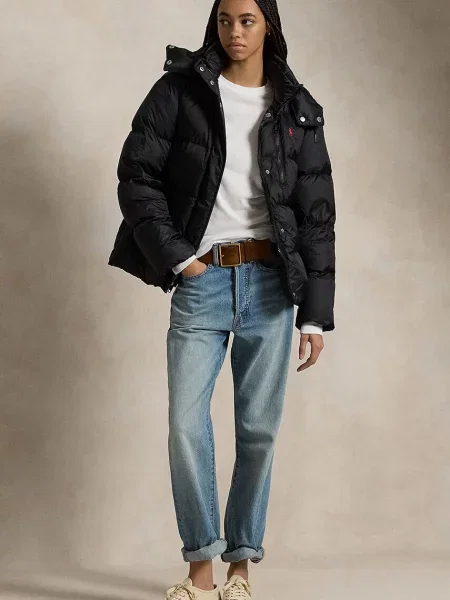 Péřová bunda Polo Ralph Lauren zimní černá