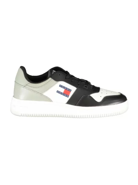 Wielobarwność trampki Tommy Jeans skórzane retro czarne