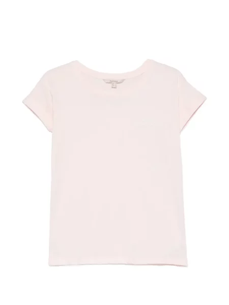 Scurt tricou Barbour cu autograf roz
