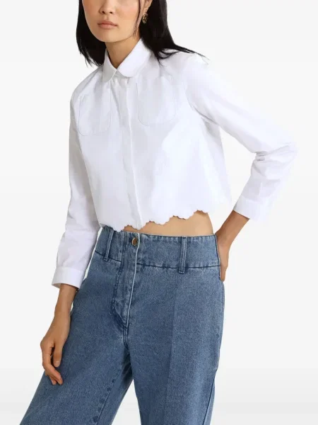 Cropp cămașă Patou din poplin alb
